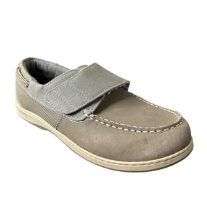 Ped-lite Ellen Strap 6001 Womens 8.5 W Taupe Leather Boat Shoe Loafer Wide